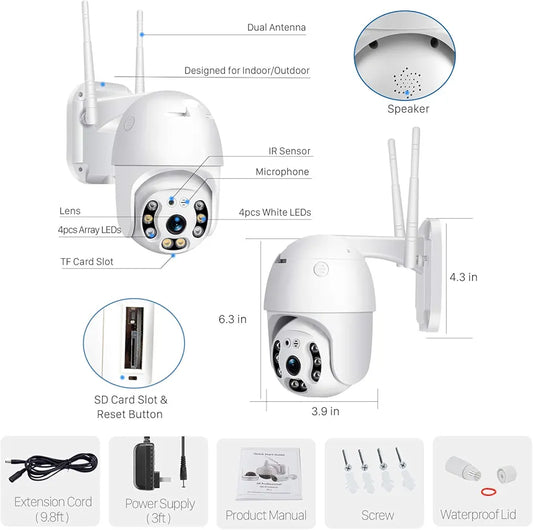 Cámara De Seguridad Domo 360° WIFI