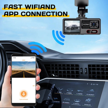 Cámara Para Carro Triple HD WIFI