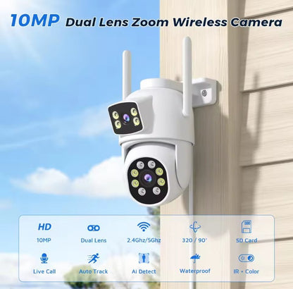 Cámara De Seguridad Doble Lente WIFI 360°