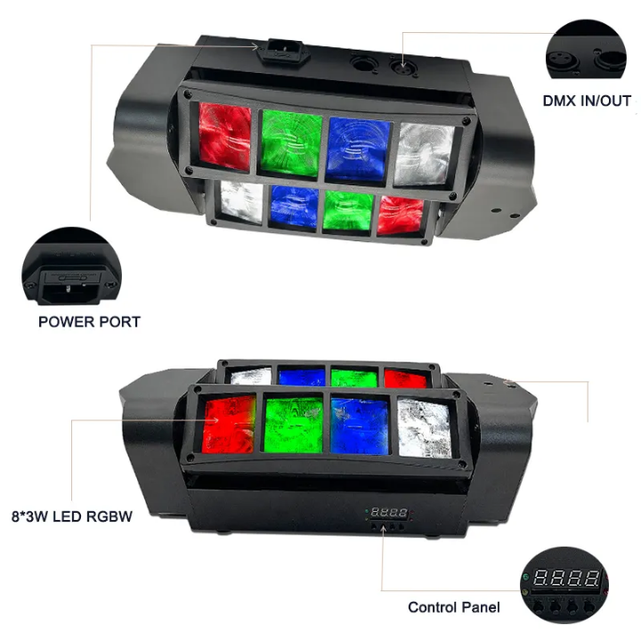 Spider Luz Led RGB Con Láser