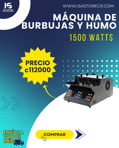 Máquina De Humo & Burbujas 1500 Watts