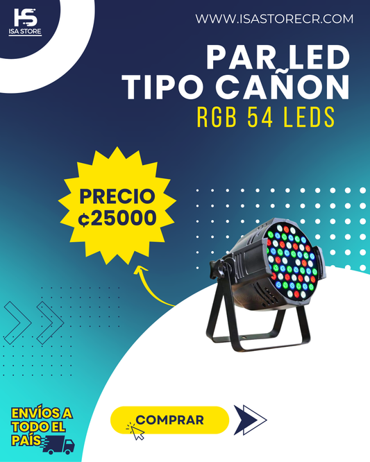 Par Led 54 RGB Tipo Cañon