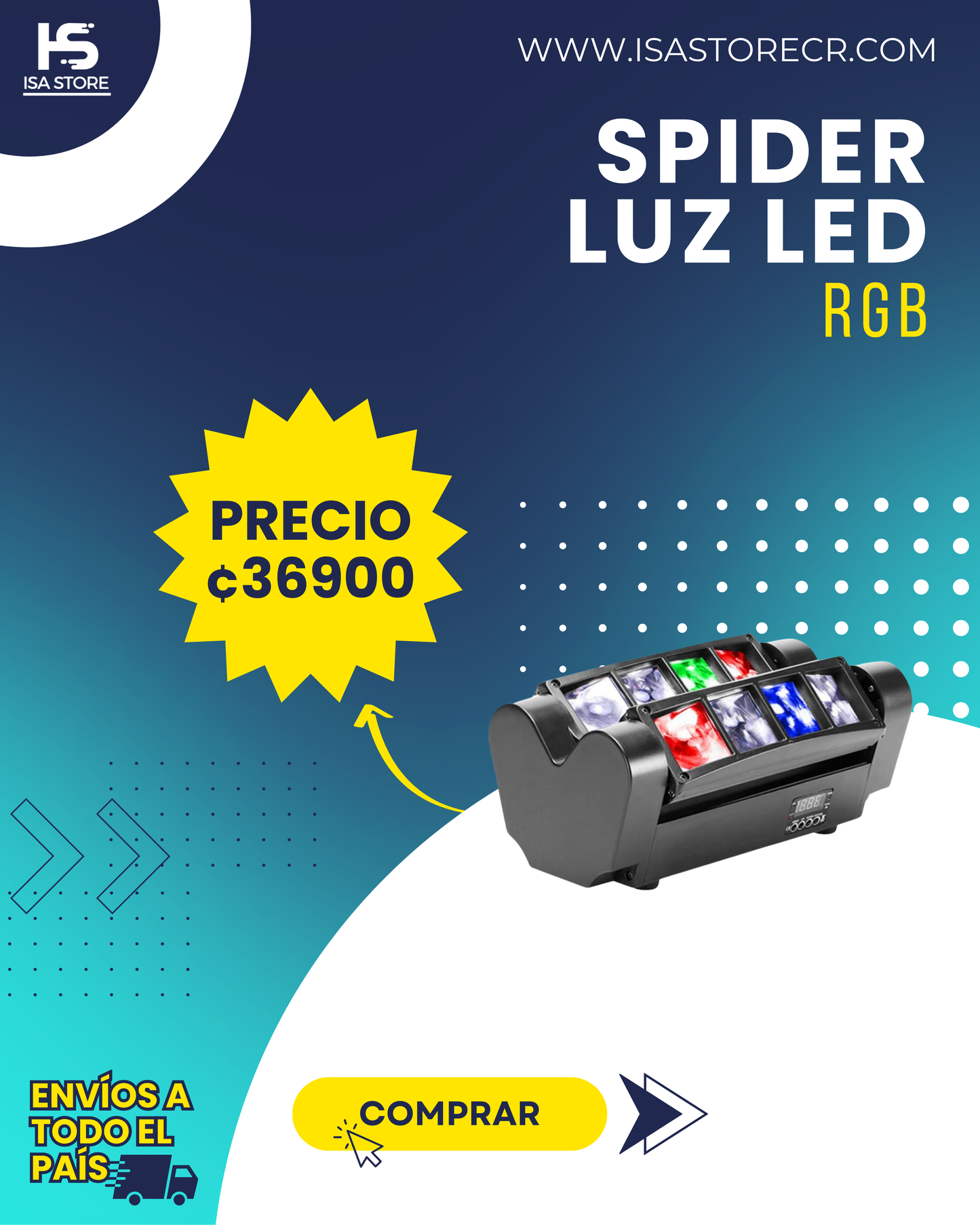Spider Luz Led RGB