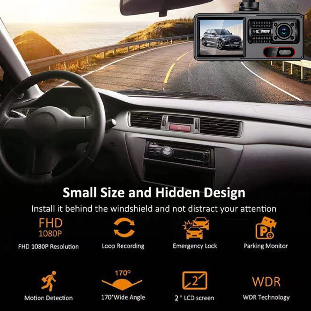 Cámara Para Carro Triple HD WIFI