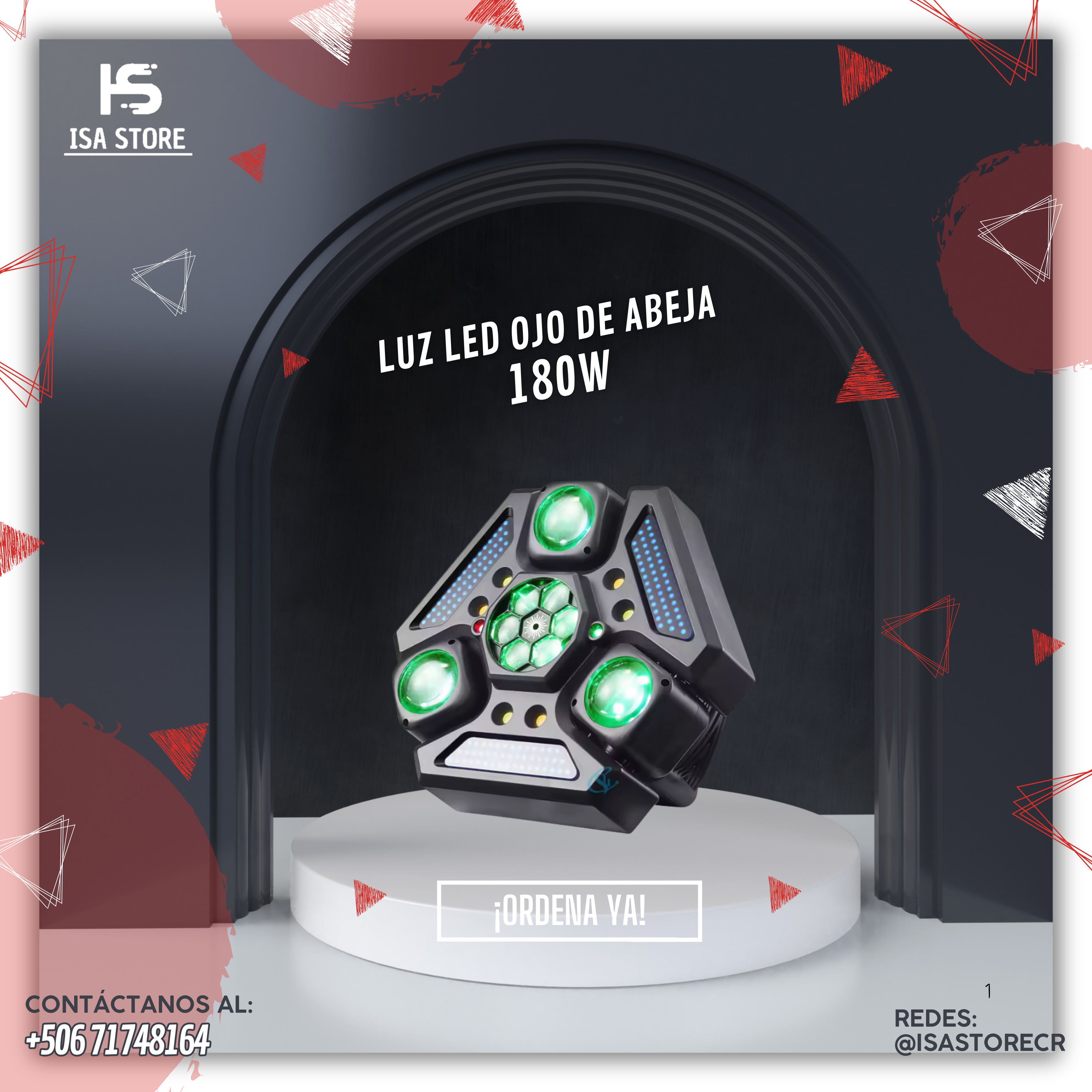 Luz Led Ojo De Abeja 3 Brazos