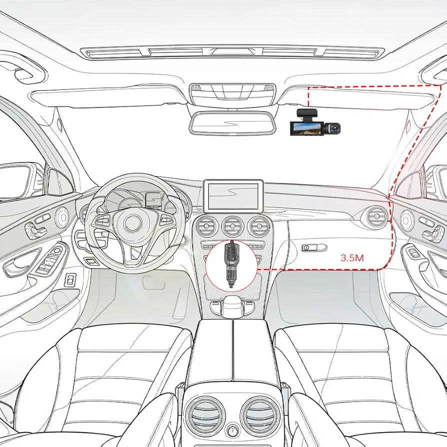 Cámara Para Carro Triple + SD