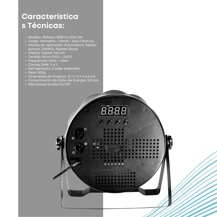 Par Led RGB 54×3