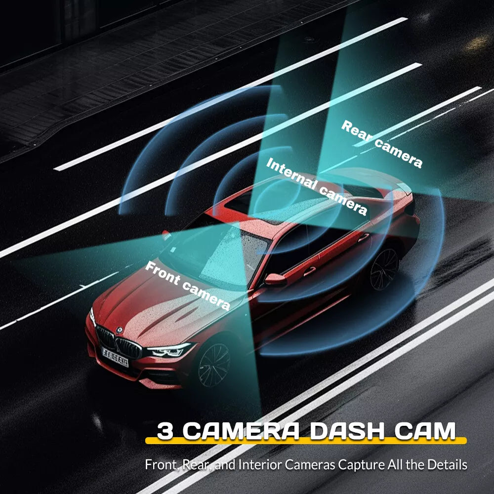 Cámara Para Carro Triple HD WIFI