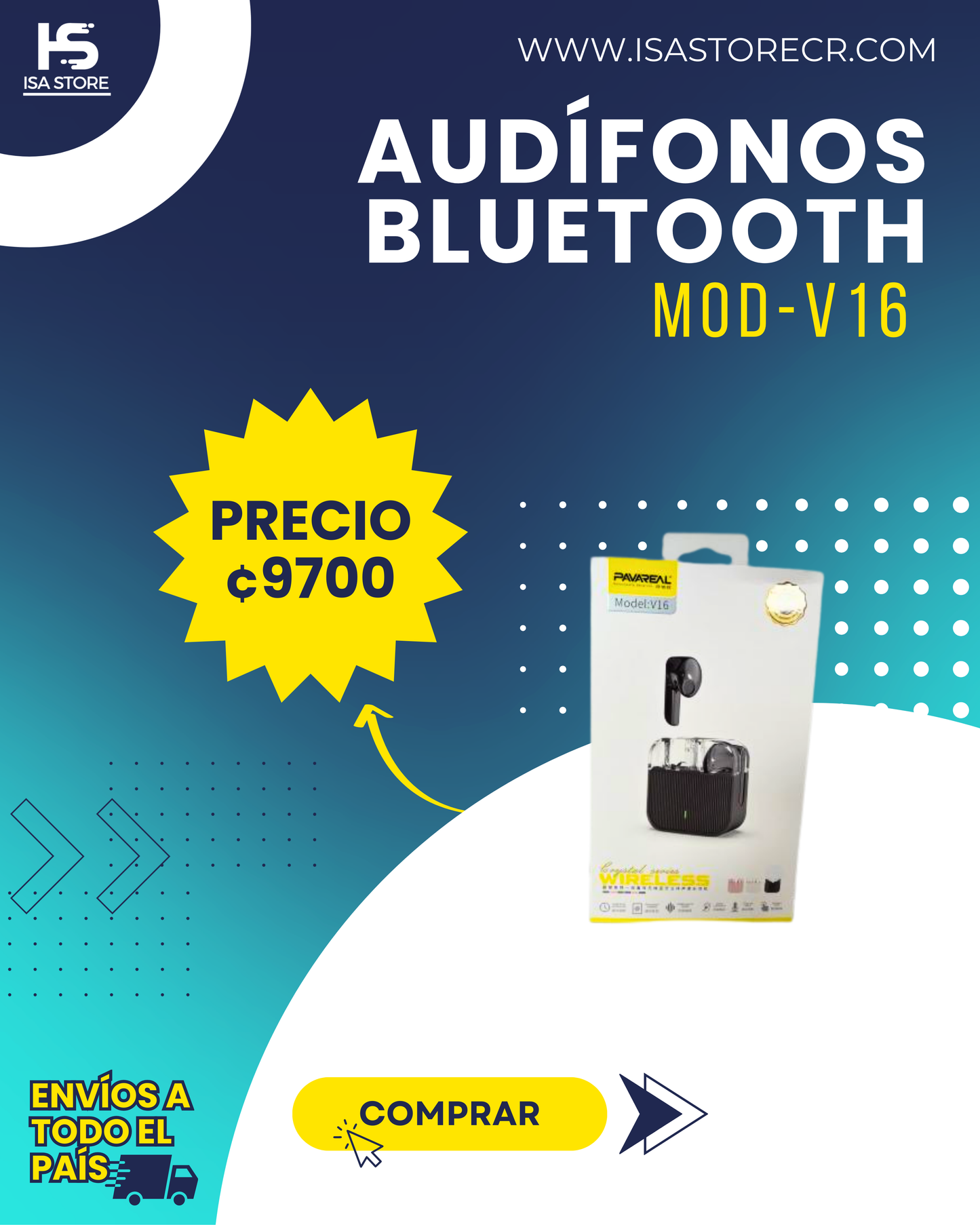 Audífonos Bluetooth V16