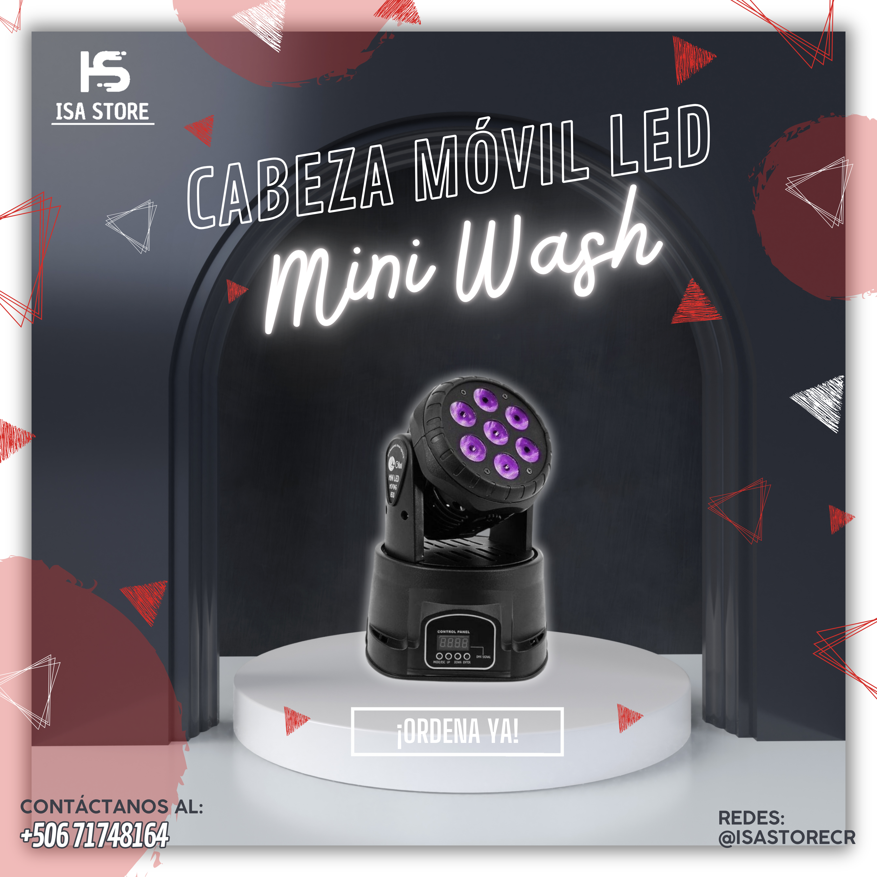 Cabeza Móvil Led Mini Wash