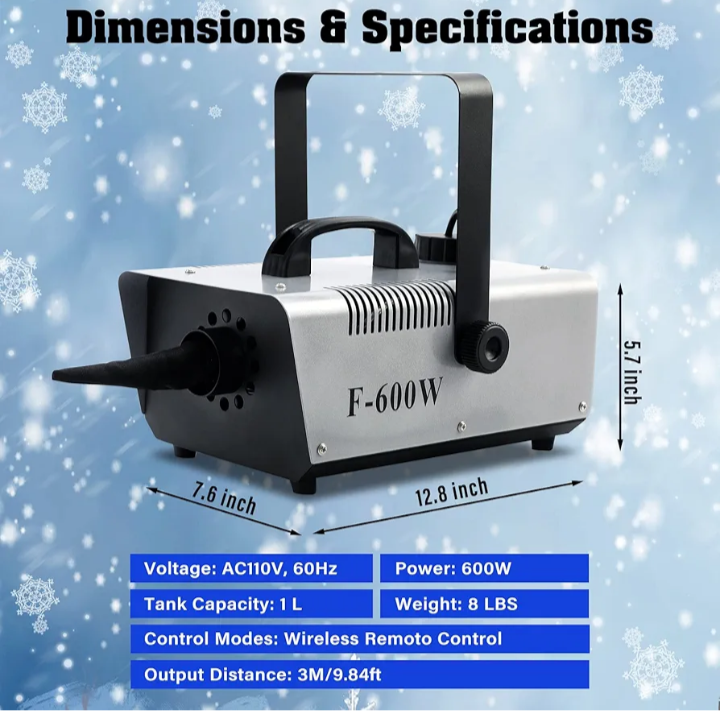 Máquina De Nieve 600W