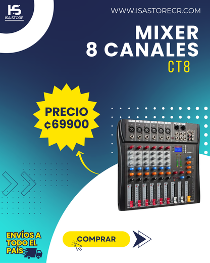 Mixer 8 Canales CT8