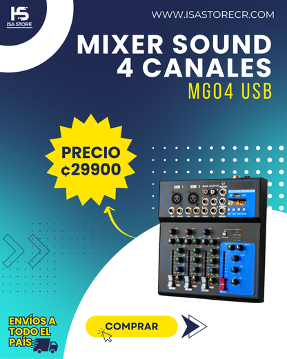 Mixer 4 Canales MG04