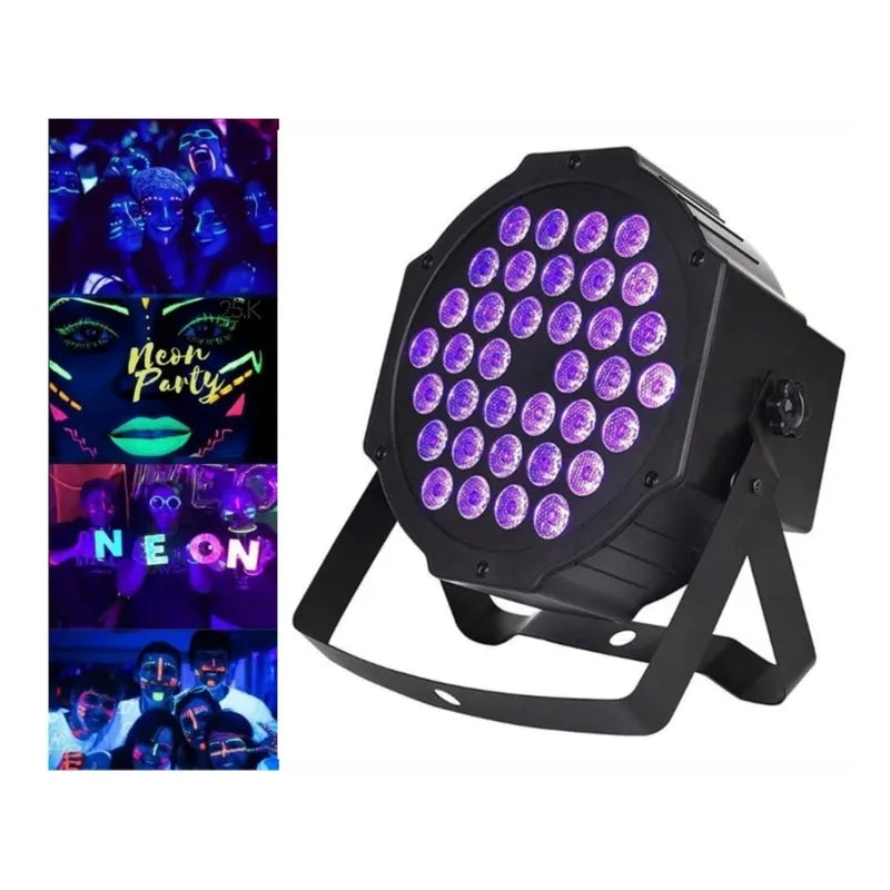 Par Led Luz Negra 36 Leds