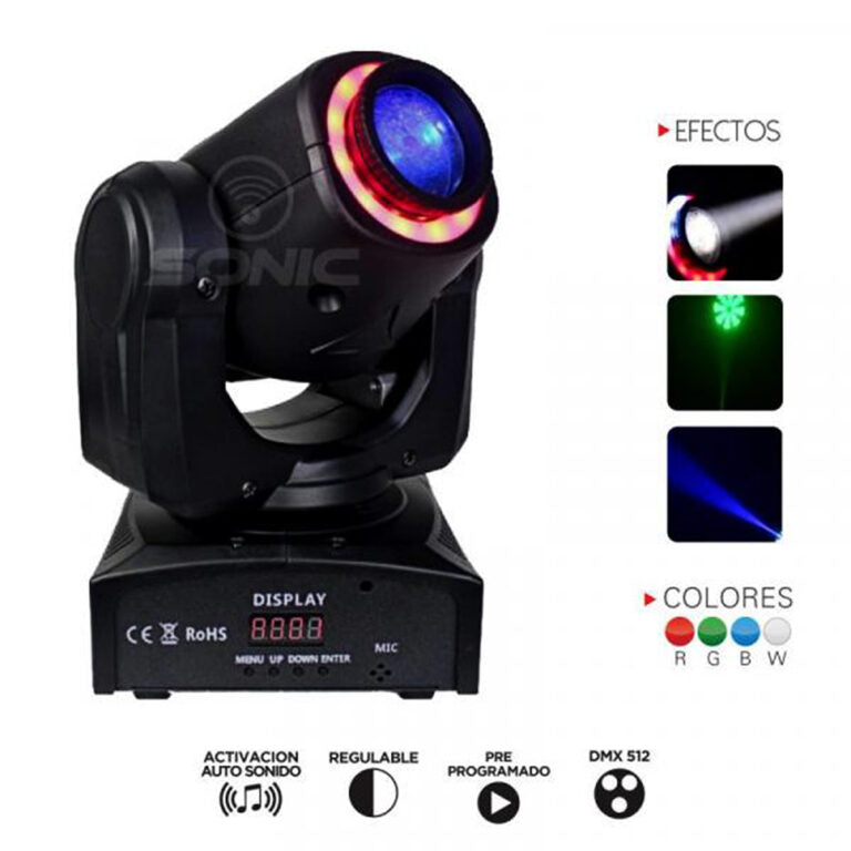 Cabeza Móvil Mini Spot Aro Led 60W