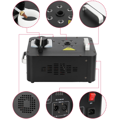 Máquina De Humo Vertical 1200 Watts