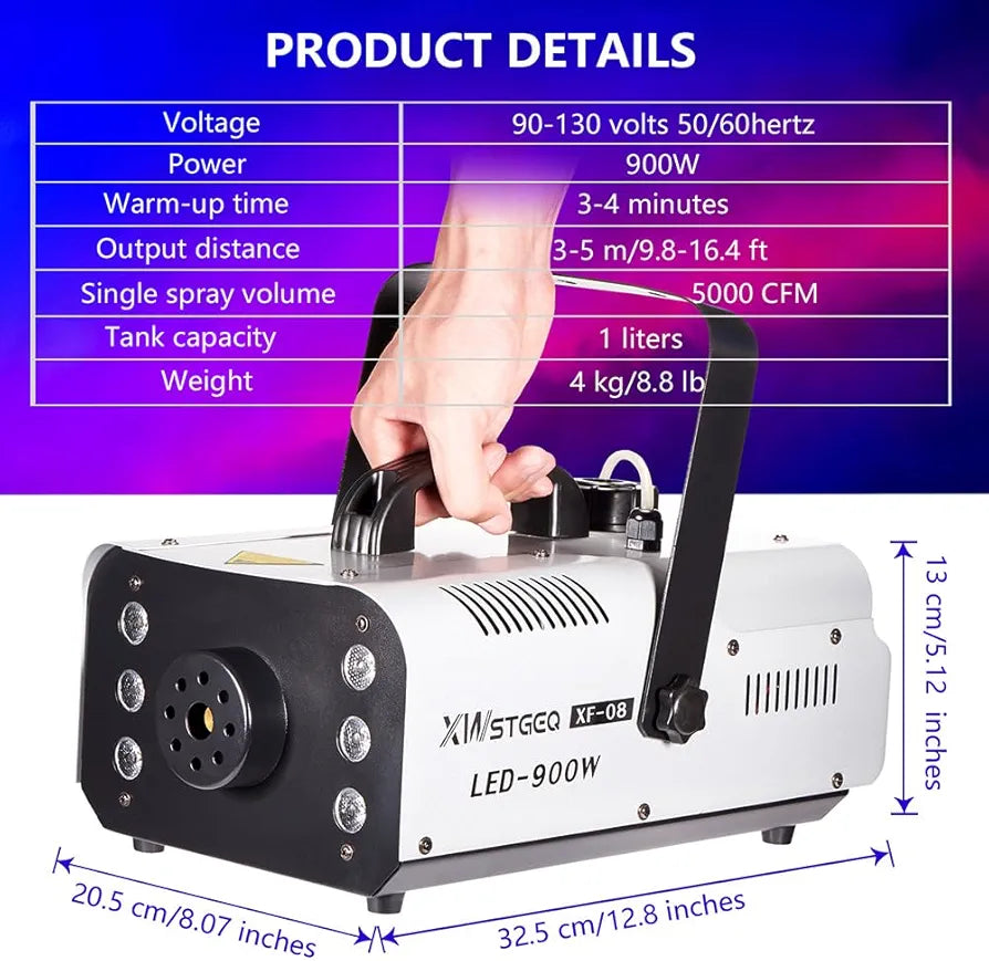 Maquina De Humo 900 Watts RGB