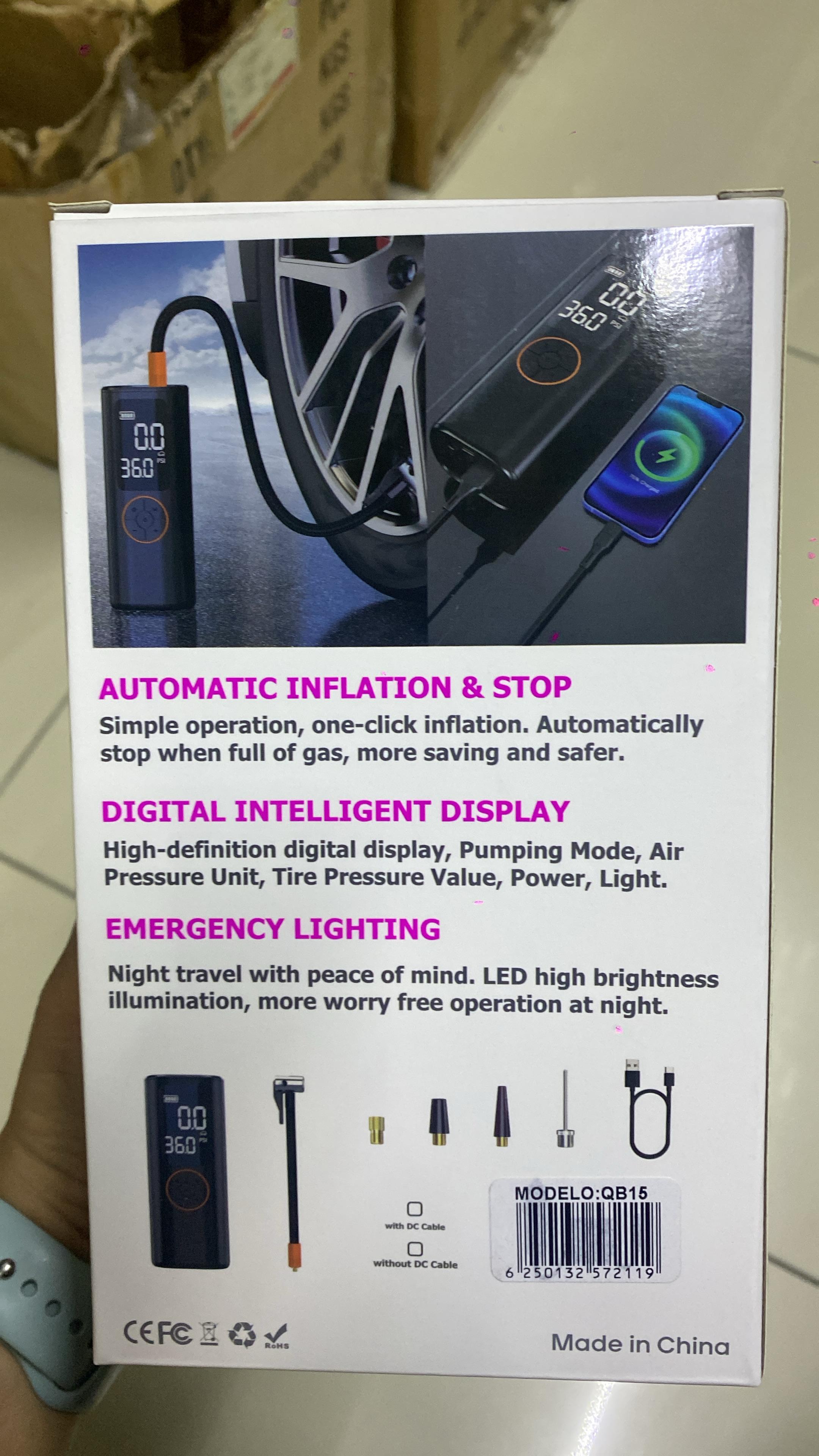 Inflador Eléctrico Recargable