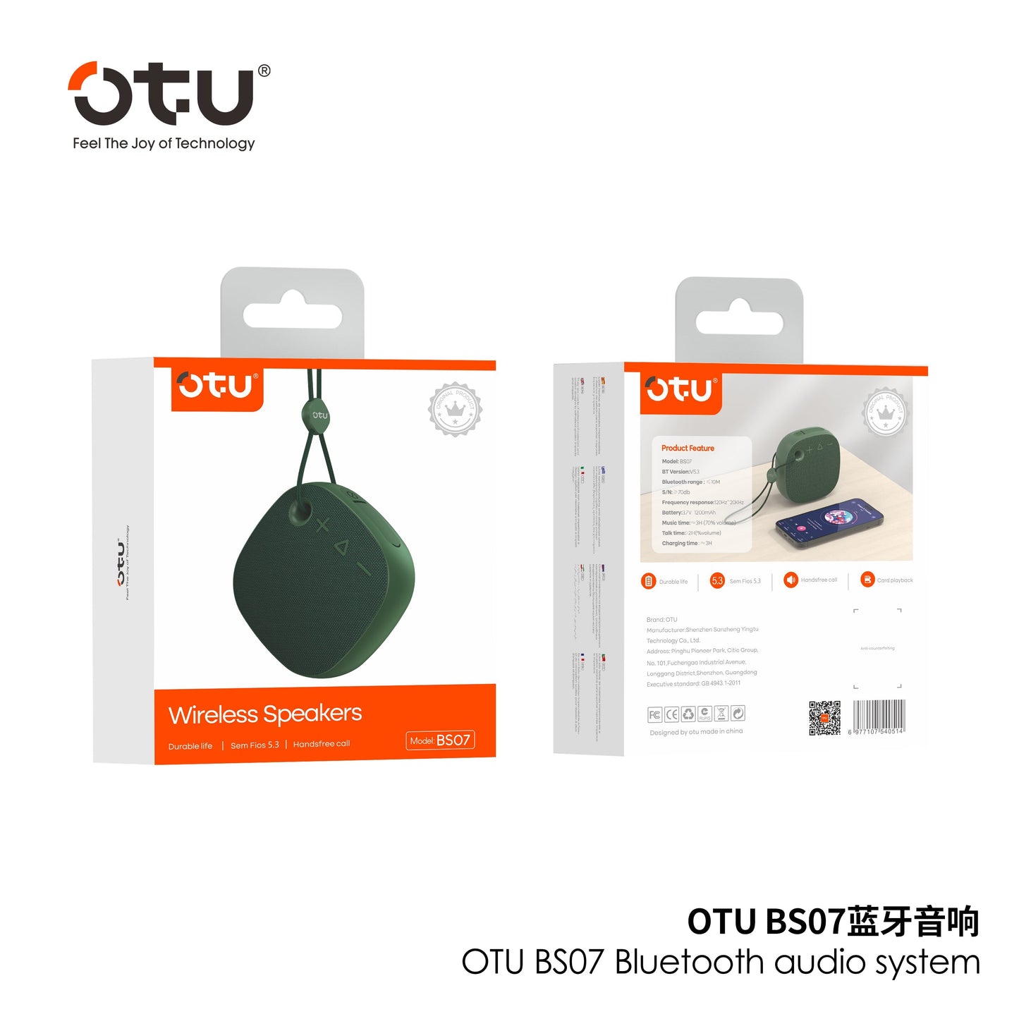 Parlante Bluetooth BS07 Otu