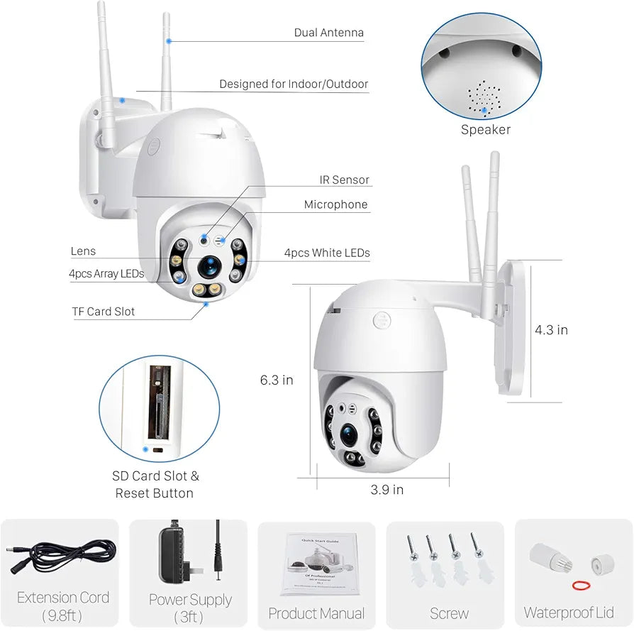 Cámara De Seguridad Domo 360° WIFI