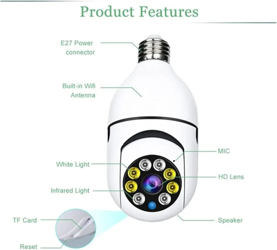 Cámara De Seguridad WiFi E27