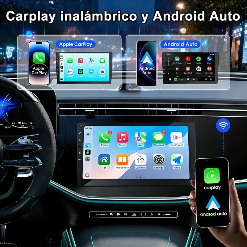 Pantalla Android 9' 4x64GB Car Play