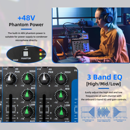 Mixer 4 Canales MG04