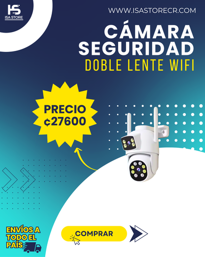 Cámara De Seguridad Doble Lente WIFI 360°