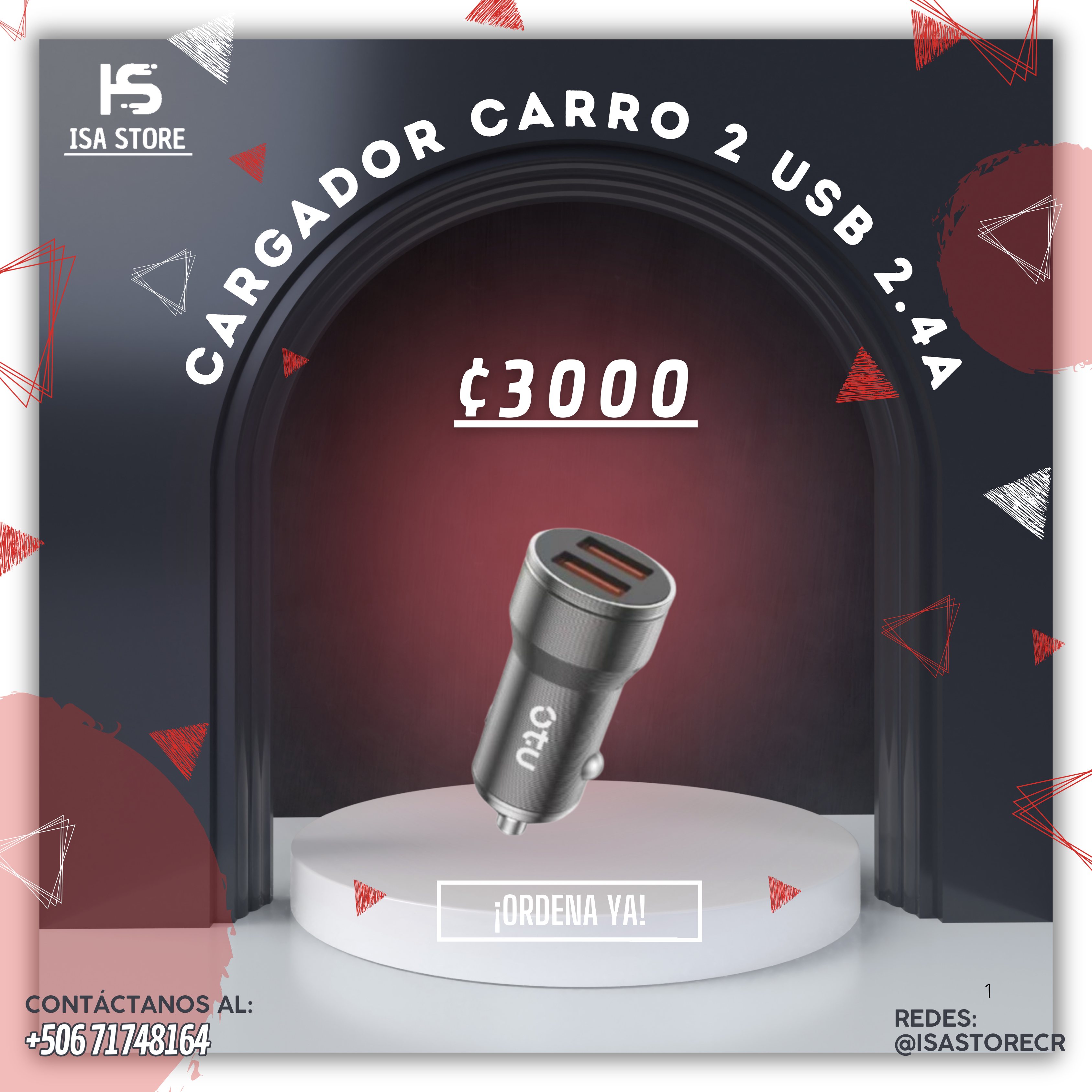 Cargador Carro 2USB 2.4A C05