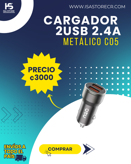 Cargador Carro 2USB 2.4A C05