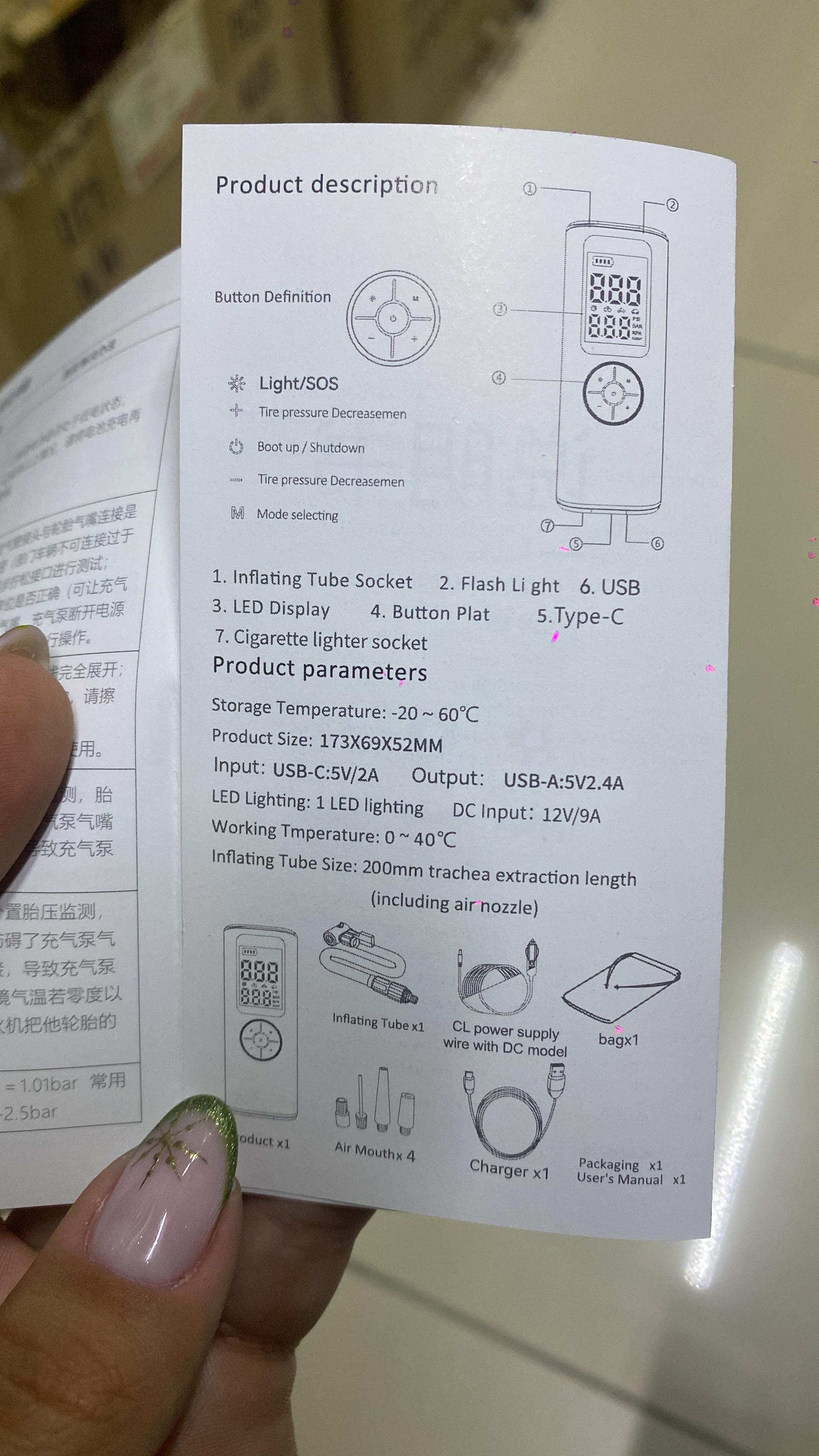 Inflador Eléctrico Recargable