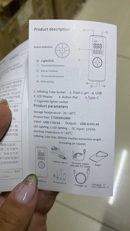 Inflador Eléctrico Recargable