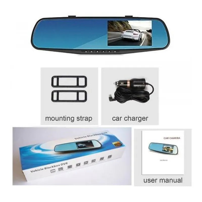 Cámara Retrovisor + Reversa 1080P