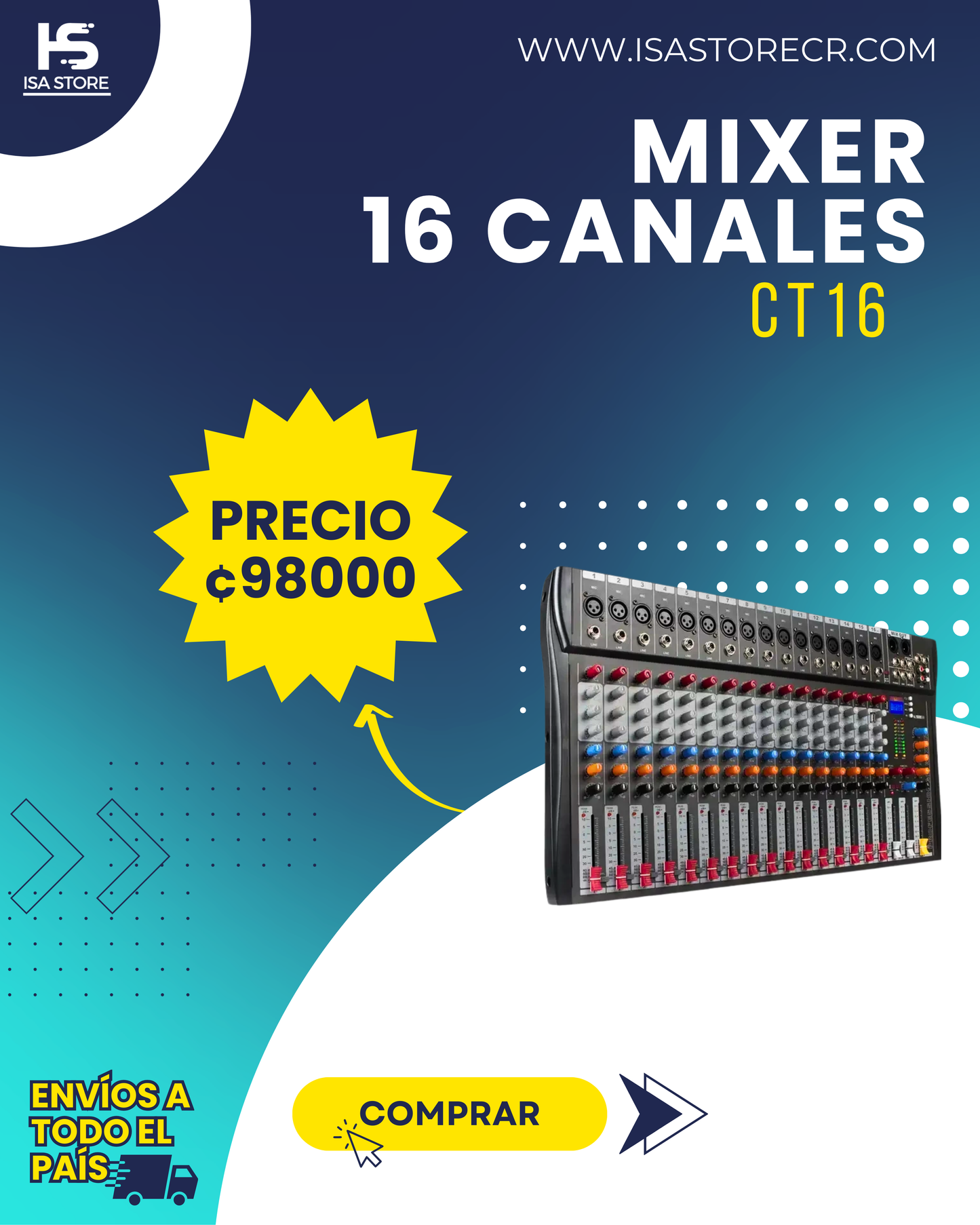 Mixer 16 Canales CT16