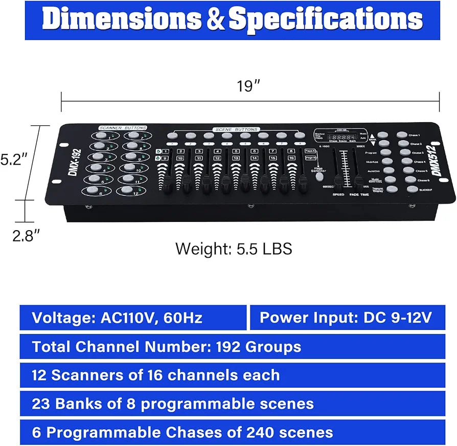 DMX System 512/192 Canales