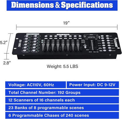 DMX System 512/192 Canales