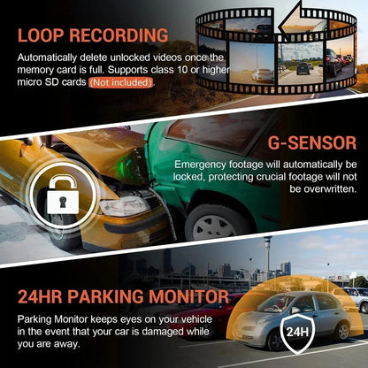 Cámara Para Carro Triple + SD