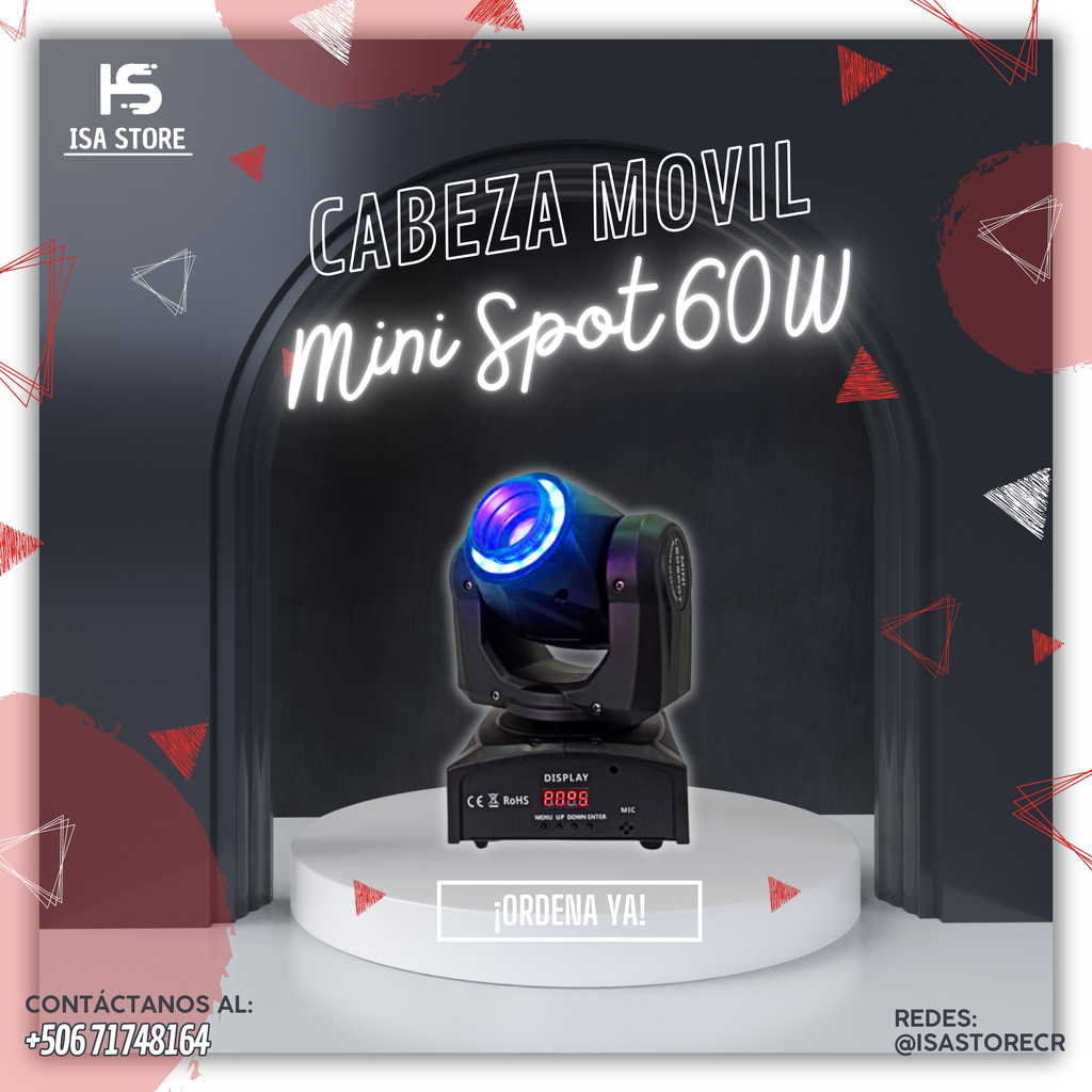 Cabeza Móvil Mini Spot Aro Led 60W