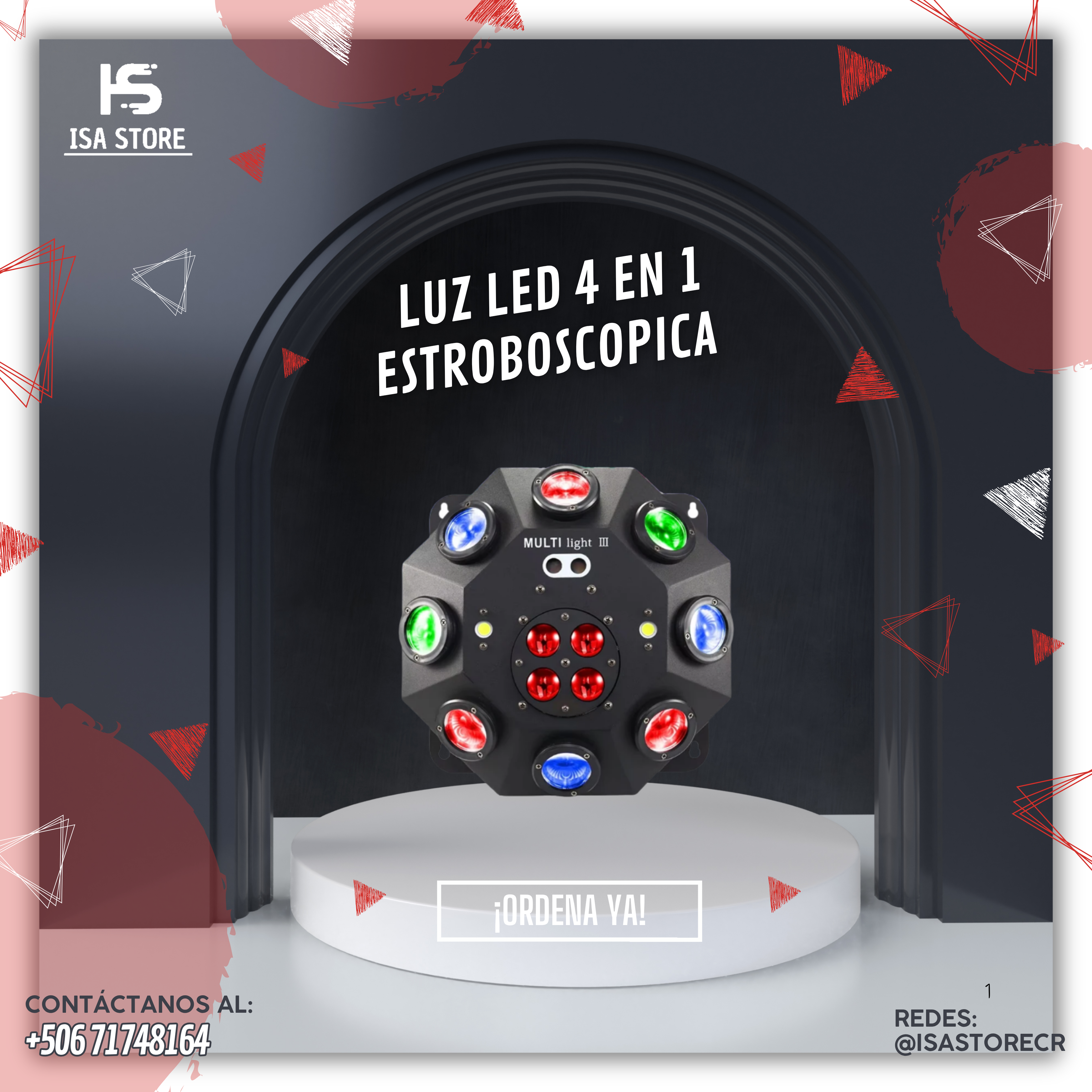 Luz Led 4 En 1 Estroboscopica