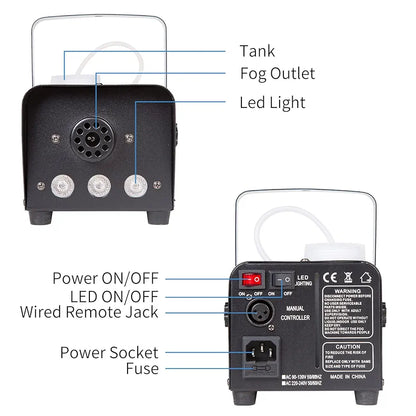 Maquina De Humo 500 Watts RGB
