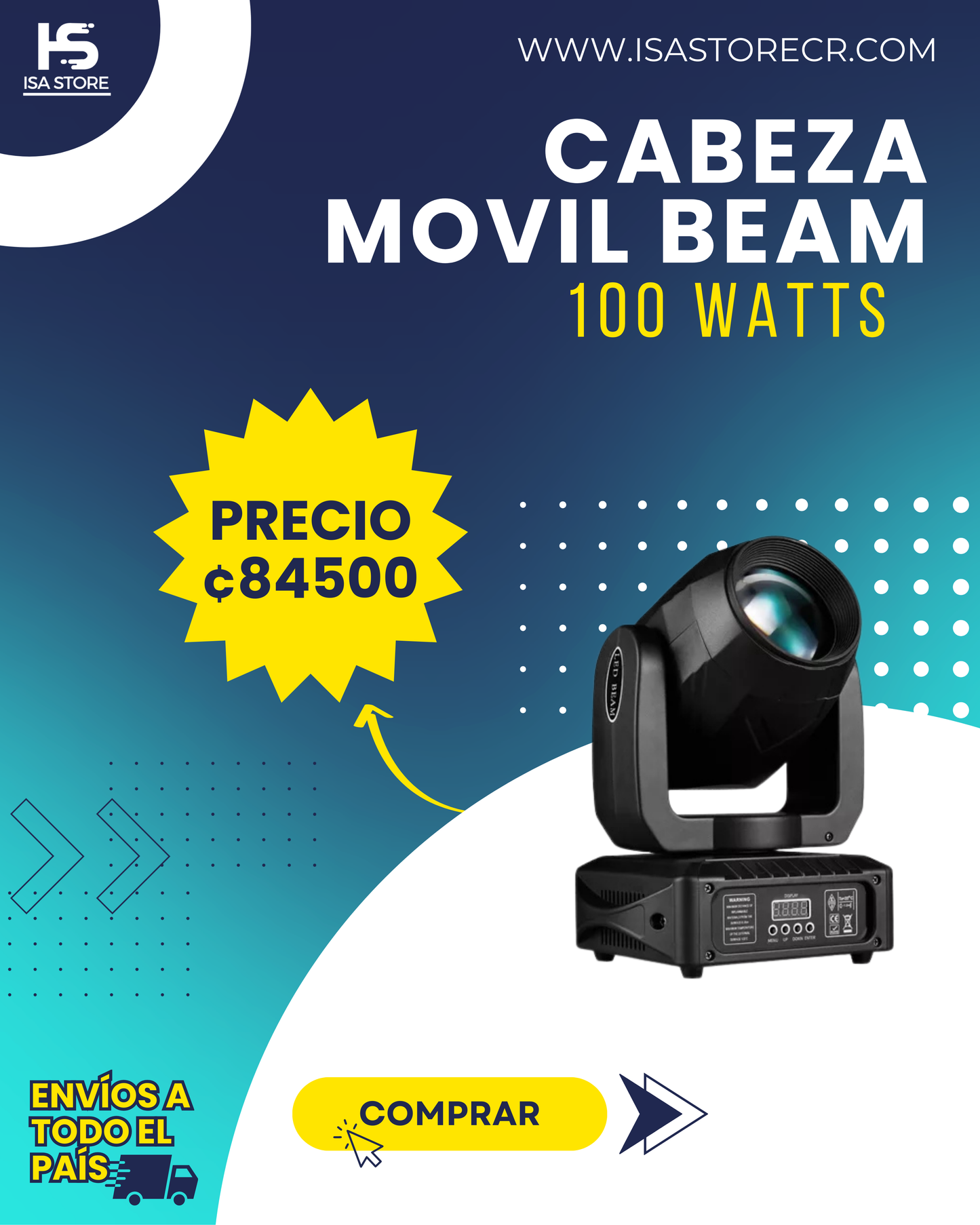 Cabeza Móvil Beam 100 Watts