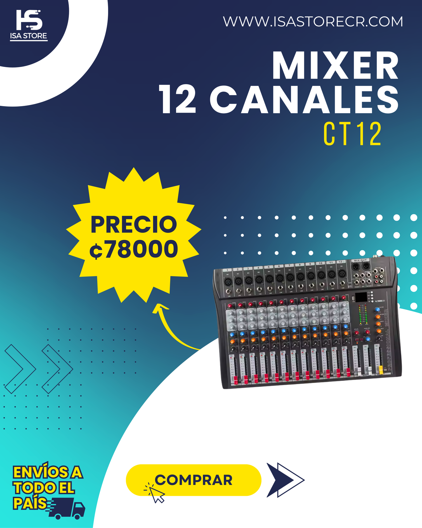 Mixer 12 Canales CT12