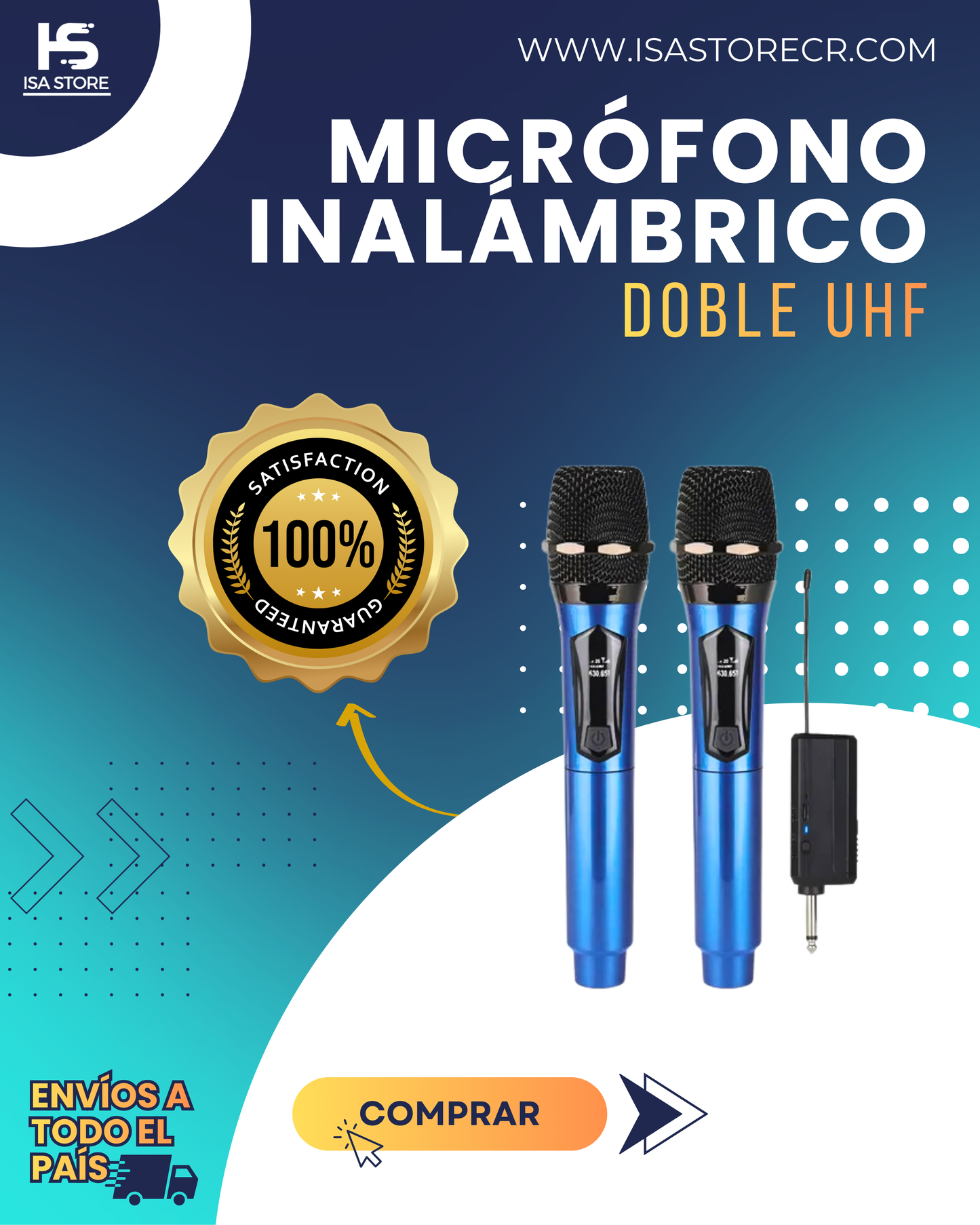 Micrófono Inalámbrico Recargable