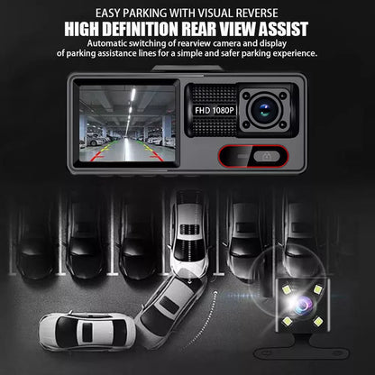 Cámara Para Carro Triple HD WIFI