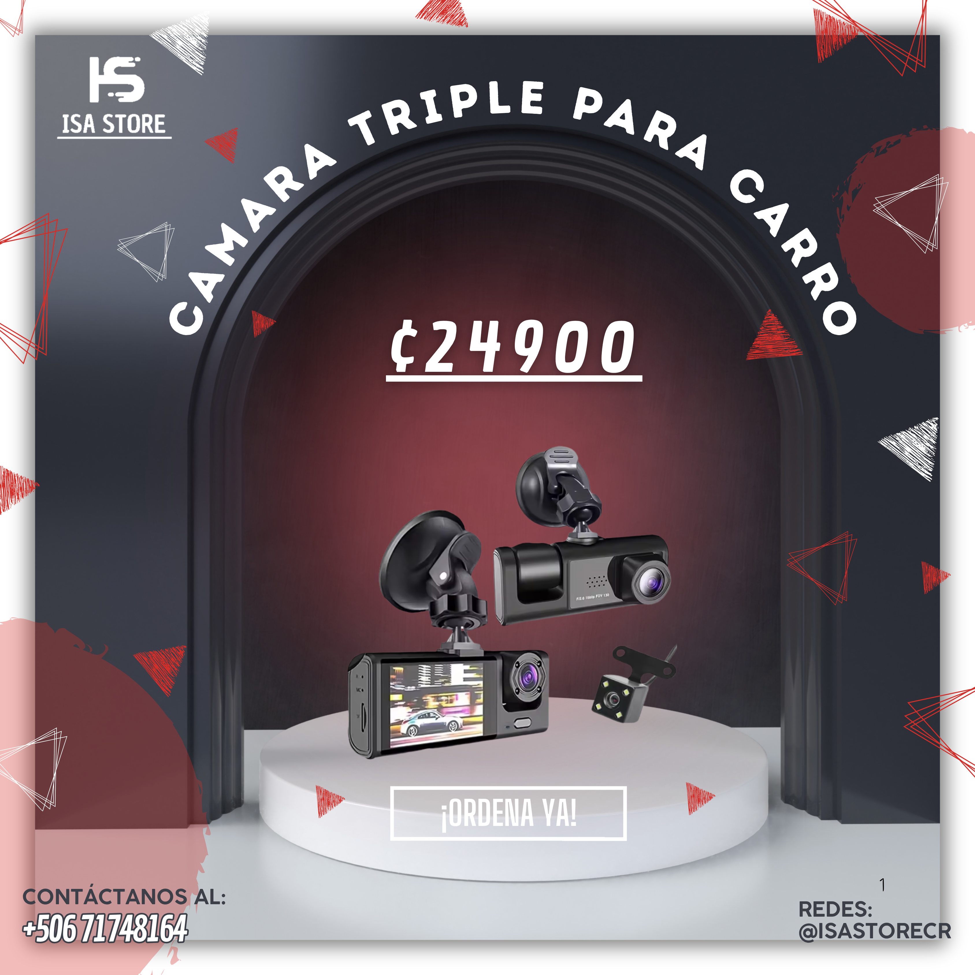 Cámara Triple Para Carro